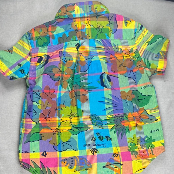 Polo by Ralph Lauren Multicolor Tropical Plaid Button-Down Shirt - Picture 5 of 5